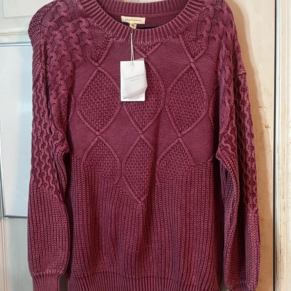 Trendyol Women's Plum Knit Sweater Size M/L
